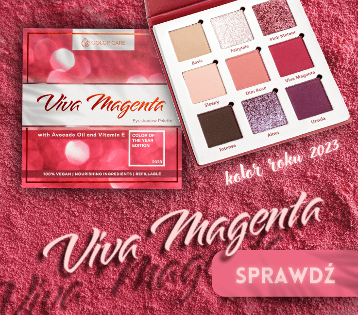 Viva Magenta - color of the year, paleta cieni do powiek